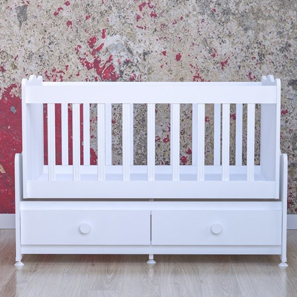 Garaj Home Elegant 60x120 Beyaz Beşik - Resim 3