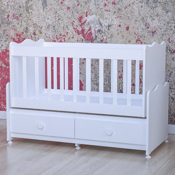 Garaj Home Elegant 60x120 Beyaz Beşik - Resim 4