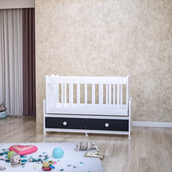 Garaj Home Elegant Mdfli Çıtalı 60x120 Beşik - Gri - Resim 4