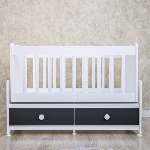 Garaj Home Elegant Mdfli Çıtalı 60x120 Beşik - Gri - Resim 6