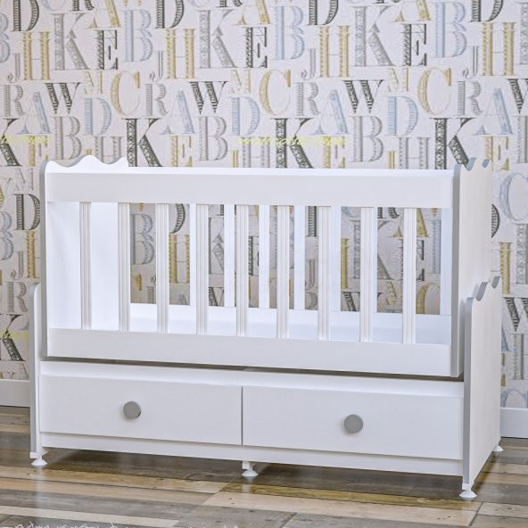 Garaj Home Elegant Mdfli Çıtalı 60x120 Beşik - Gri - 6