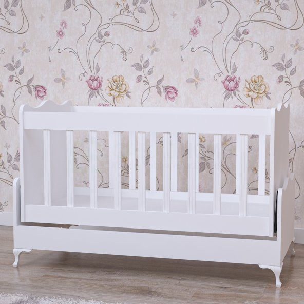 Garaj Home Elit 60x120 Uyku Seti+ Yatak+Cibinlik Beşik - Gri-UYKU SETİ-BEYAZ - 2