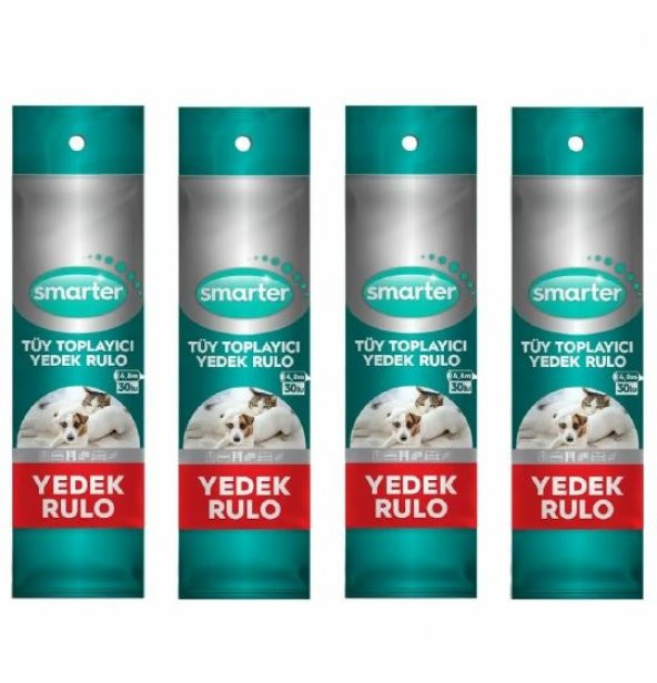 SMARTER TÜY TOPLAYICI YEDEK 4 LÜ PAKET KEDİ KÖPEK