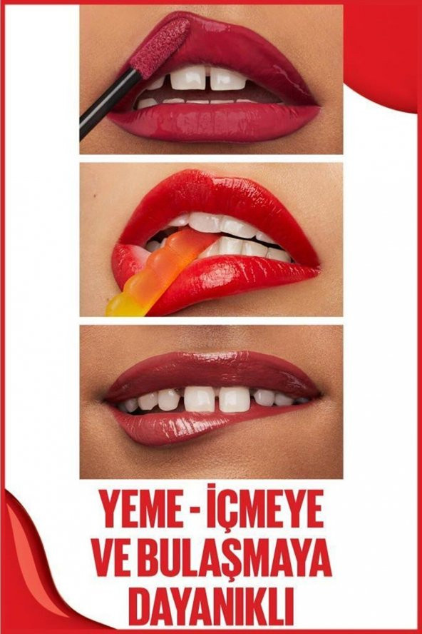 Maybelline New York Super Stay Vinyl Ink Uzun Süre Kalıcı Likit Parlak Ruj 30 - 6