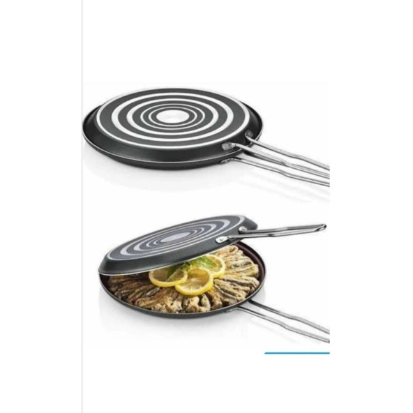 Tavacı 32 Cm Çift Taraflı Ikiz Balık Ve Börek Tavası Siyah - 3