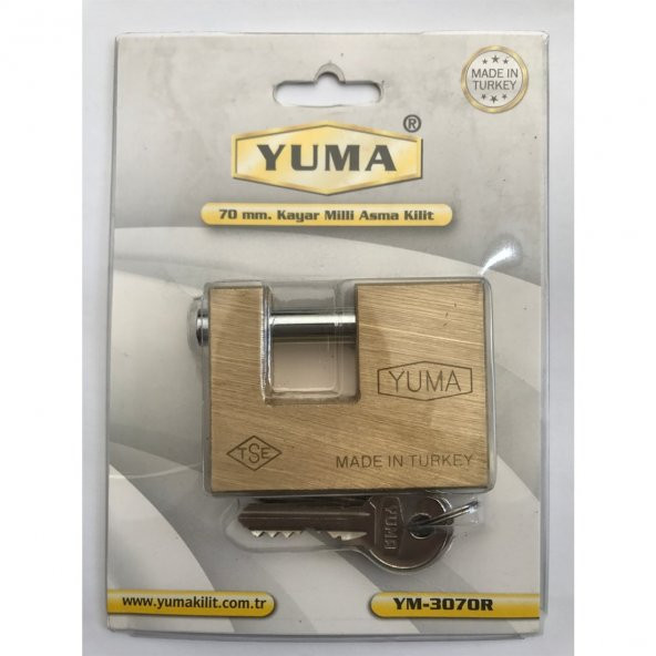 Yuma Asma Kilit Kayar Milli 70 Mm