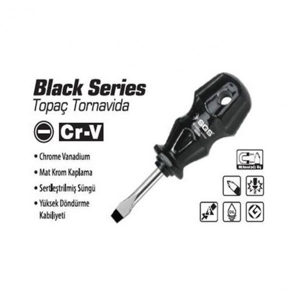 SGS 6*35 TOPAÇ DÜZ TORNAVİDA BLACK SERİ
