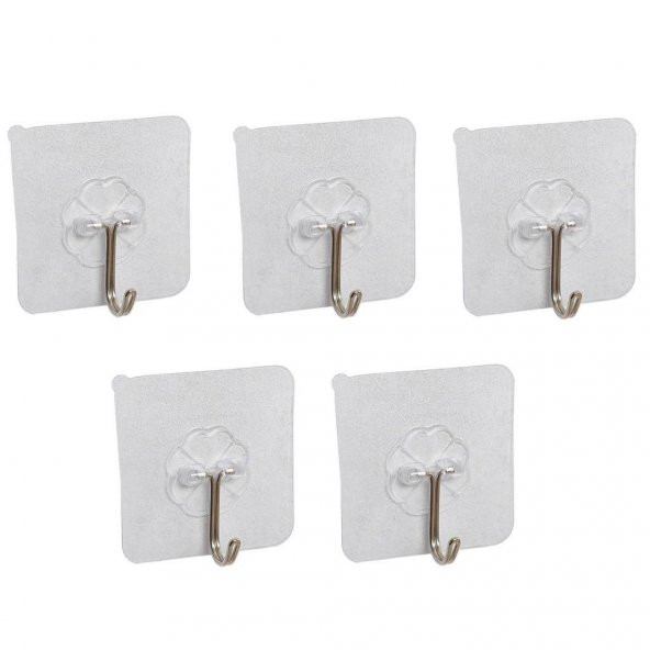 3B Trend Kendinden Yapışkanlı Şeffaf Askı 5 li Set - 9