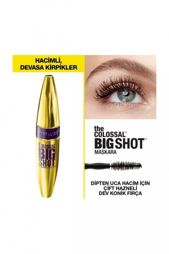 Maybelline New York The Colossal Big Shot Siyah Maskara - 2