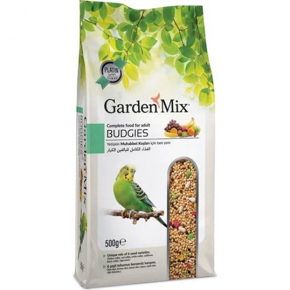 Garden Mix Gardenmix Platin Meyveli Muhabbet Kuşu Yemi 500 gr x 5 Adet