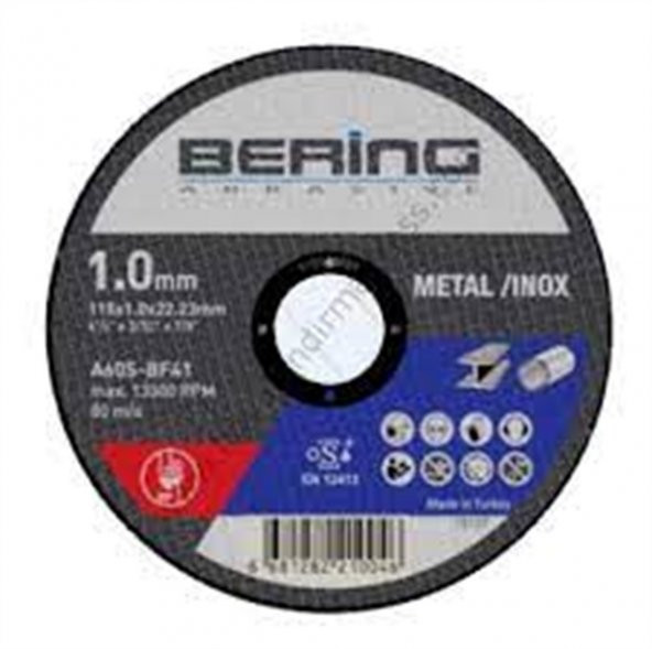 BERİNG 210046 115*1.0*22.23 MM İNOX KESME TAŞI