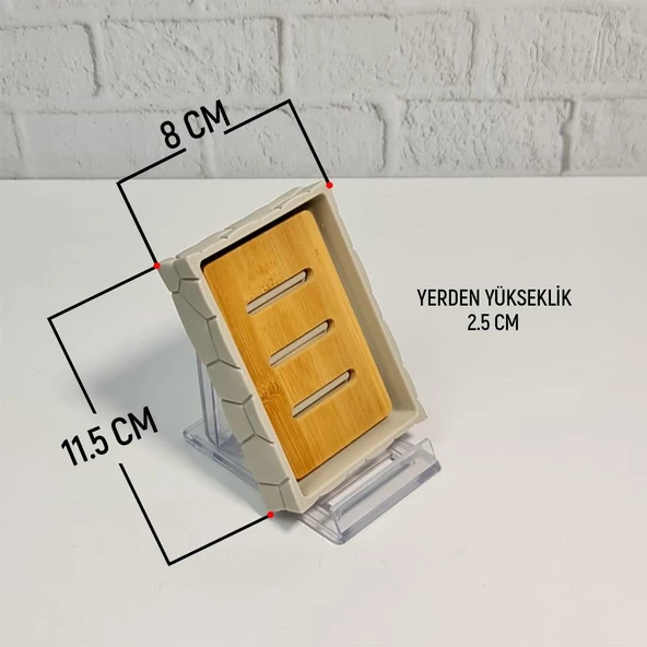 Banyo Lavabo Sıvı Sabunluk Seti Diş Fırçalık Pamukluk Katı Sabunluk Dekoratif Akrilik Bambu Banyo Takımı - 8