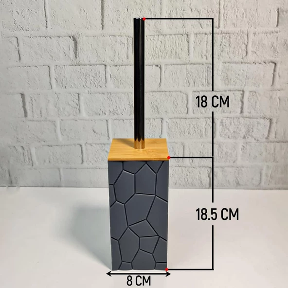 Banyo Lavabo Sıvı Sabunluk Seti Diş Fırçalık Pamukluk Katı Sabunluk Dekoratif Akrilik Bambu Banyo Takımı - 2