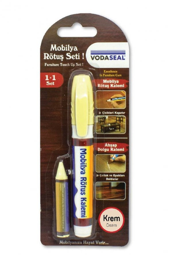 VODASEAL MOBİLYA RÖTUŞ KALEMİ VE AHŞAP DOLGU KALEMİ SET MEŞE NM 78 0239