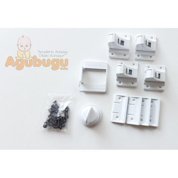 Agubugu Baby - Manyetik Gizli Dolap Kilidi - 4 Adet