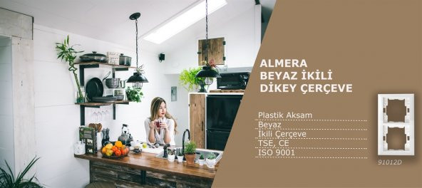 ALMERA BEYAZ DİKEY ÇERÇEVE 2 Lİ - 2