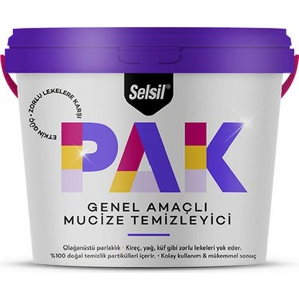 SELSİL PAK GENEL AMAÇLI MUCİZE TEMİZLEYİCİ 500 GR