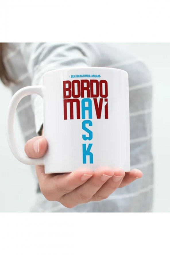 BORDO MAVİ AŞK KUPA BARDAK