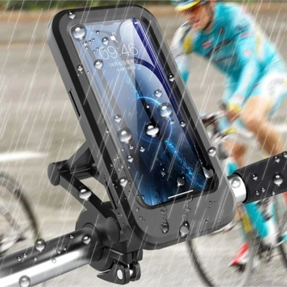 Carub Portatif Universal Motosiklet Bisiklet Su Geçirmez Telefon Tutucu