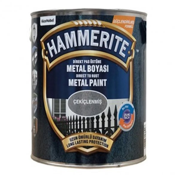 HAMMERİTE METAL BOYASI ÇEKİÇLENMİŞ DESEN GÜMÜŞ GRİ 0,75 LT