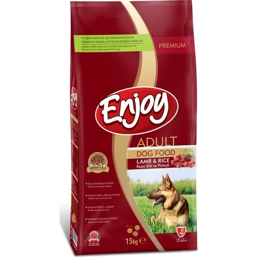 Enjoy Kuzu Etli Pirinçli Yetişkin Köpek Maması 15 Kg (Lamb & Rice)