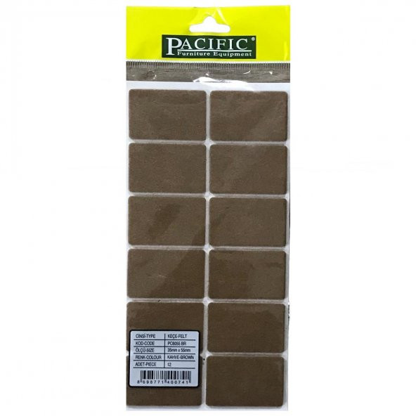 5 Adet Pacific Zemin Koruyucu Yapışkan Keçe 35 mm x 55 mm ürün görseli 1