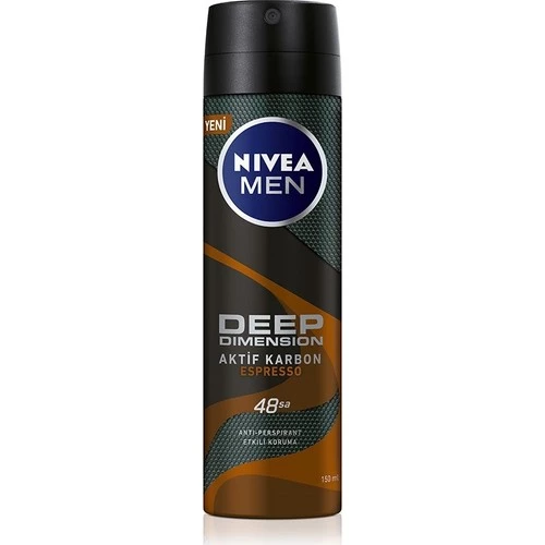 Nivea Men Deep Dimension Espresso Sprey Deodorant 150 ml Erkek