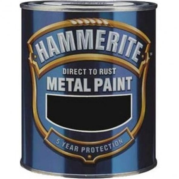 Hammerite Metal Boyası Düz Siyah 0,75 Lt