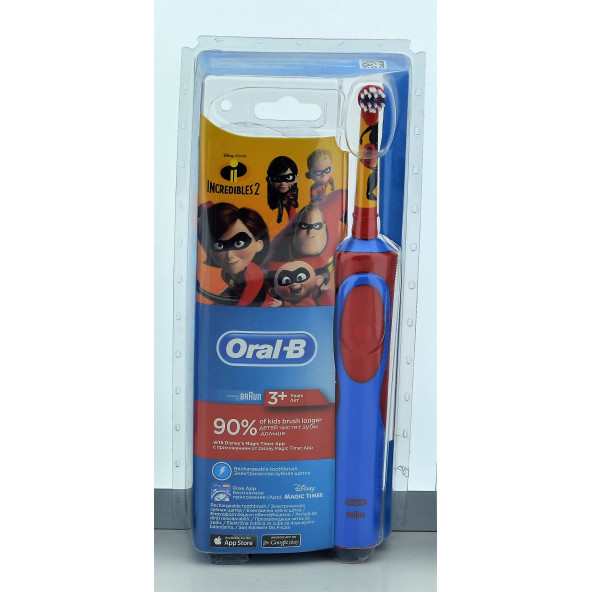 Oral-B Çocuklar İçin Şarj Edilebilir Diş Fırçası D100 Incredibles