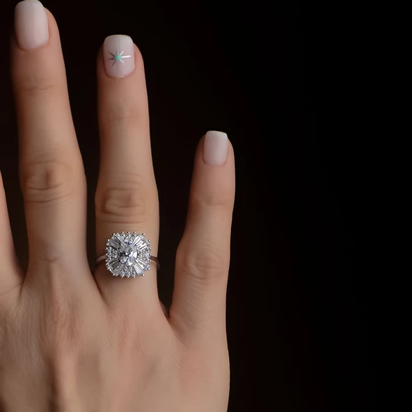 14 Ayar Altın Işıltı Seli Yüzük - Resim 2