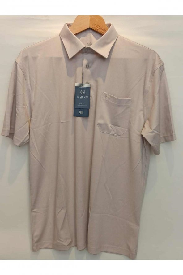 BLUES MODA Simenti İnterlok Gömlek Yaka Tişört - 5