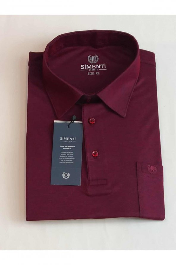 BLUES MODA Simenti İnterlok Gömlek Yaka Tişört - 9