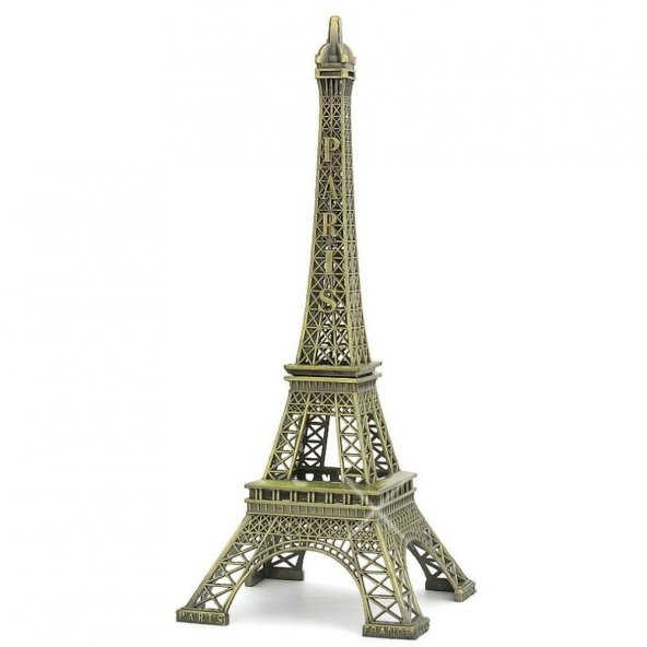 Minyatür Metal Eyfel Kulesi Dekoratif Biblo 25 cm