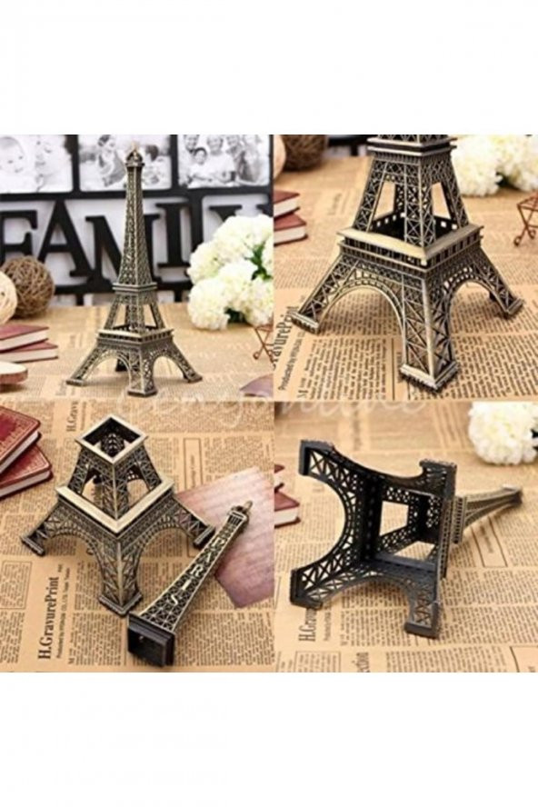Minyatür Metal Eyfel Kulesi Dekoratif Biblo 25 cm - 9