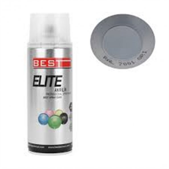 BEST AKRİLİK ELİTE 7001 DONANMA GRİ SPREY BOYA 400 ML