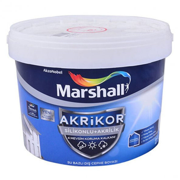 AKRİKOR SİLİKONLU AKRİLİK BC BAZ DIŞ CEPHE BOYASI 15 LT
