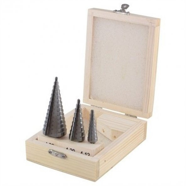 CONE KADEMELİ MATKAP UCU SETİ 3 PARÇA DÜZ KANAL CONSET1 ürün görseli