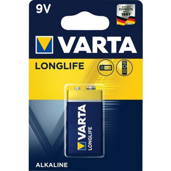 VARTA LONGLİFE ALKALİNE PİL 9 V