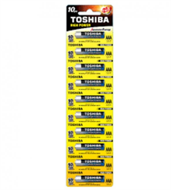 TOSHIBA LR03 KARTELA ALKALİN İNCE KALEM PİL