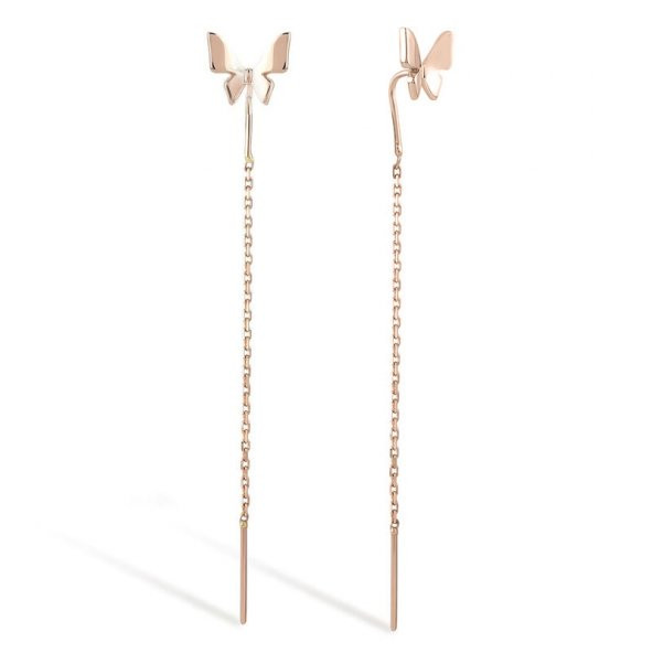 14 Ayar Altın Kelebek Küpe ürün görseli