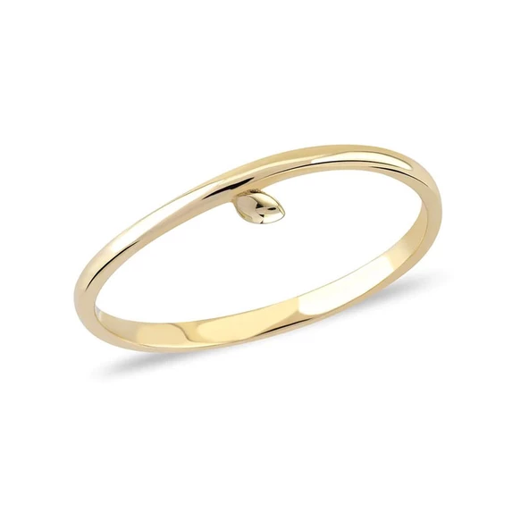 14k Altın Minimal Dal Yüzük ürün görseli