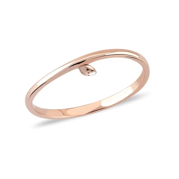 14k Altın Minimal Dal Yüzük - Resim 2