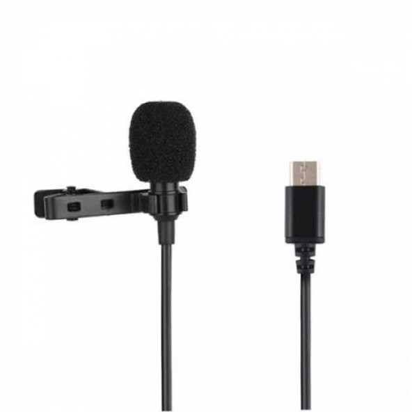 Polham Type-C Profesyonel Mikrofon Telefon Youtuber Yaka Mikrofonu 1.5m, Yaka Mikrofonu - 2