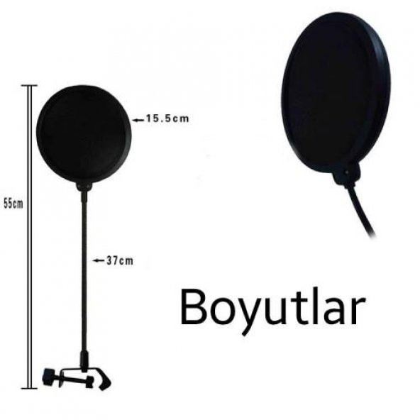 Polham Profesyonel Çift Katmanlı Stüdyo İçin Mikrofon Filtresi Youtober Mikrofon Filtresi - 5