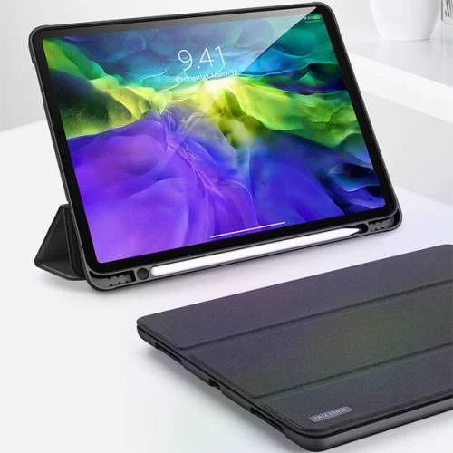 Polham iPad Pro 12.9 Kılıf iPad Pro 12.9 2020-2018 Kılıf Kalem Yerli Standlı Mıknatıslı Katlanabilir