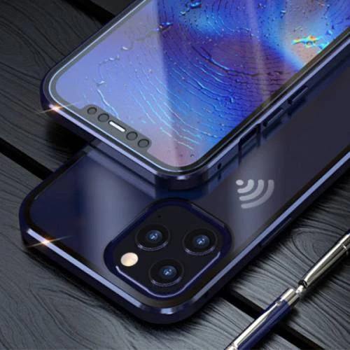 Polham İphone 12 Pro Manyetik Mıknatıslı Kılıf Ve Ekran Koruyucu İphone 12 Pro Kılıf Kırılmaz 2in1 - 4
