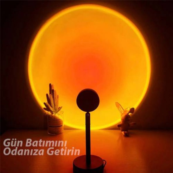 Polham Fotoğraf Çekimi İçin Gün Batımı Efekti Projeksiyon Lambası, 180 Derece Dönen Usb Gece Lambası - 3