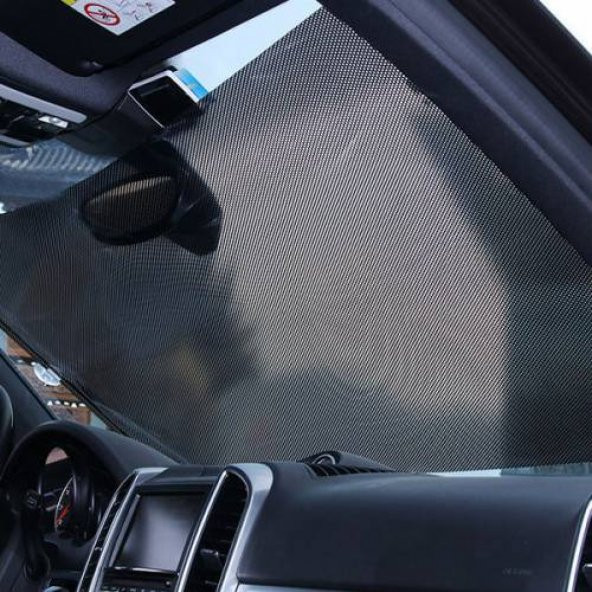 Polham Sürgülü Araç İçi Ön Cam Güneşlik Koruyucu Perde, 68x125 CM Güneş Gölgeliği Perde