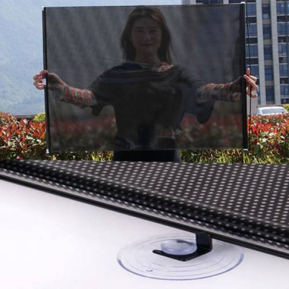 Polham Sürgülü Araç İçi Ön Cam Güneşlik Koruyucu Perde, 68x125 CM Güneş Gölgeliği Perde - 4