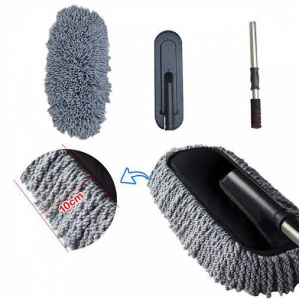 Polham Mikrofiber Araç Yıkama ve Toz Alma Fırçası, Çizik ve Toz Bırakmayan Oto, Araç Yıkama Fırçası - 4